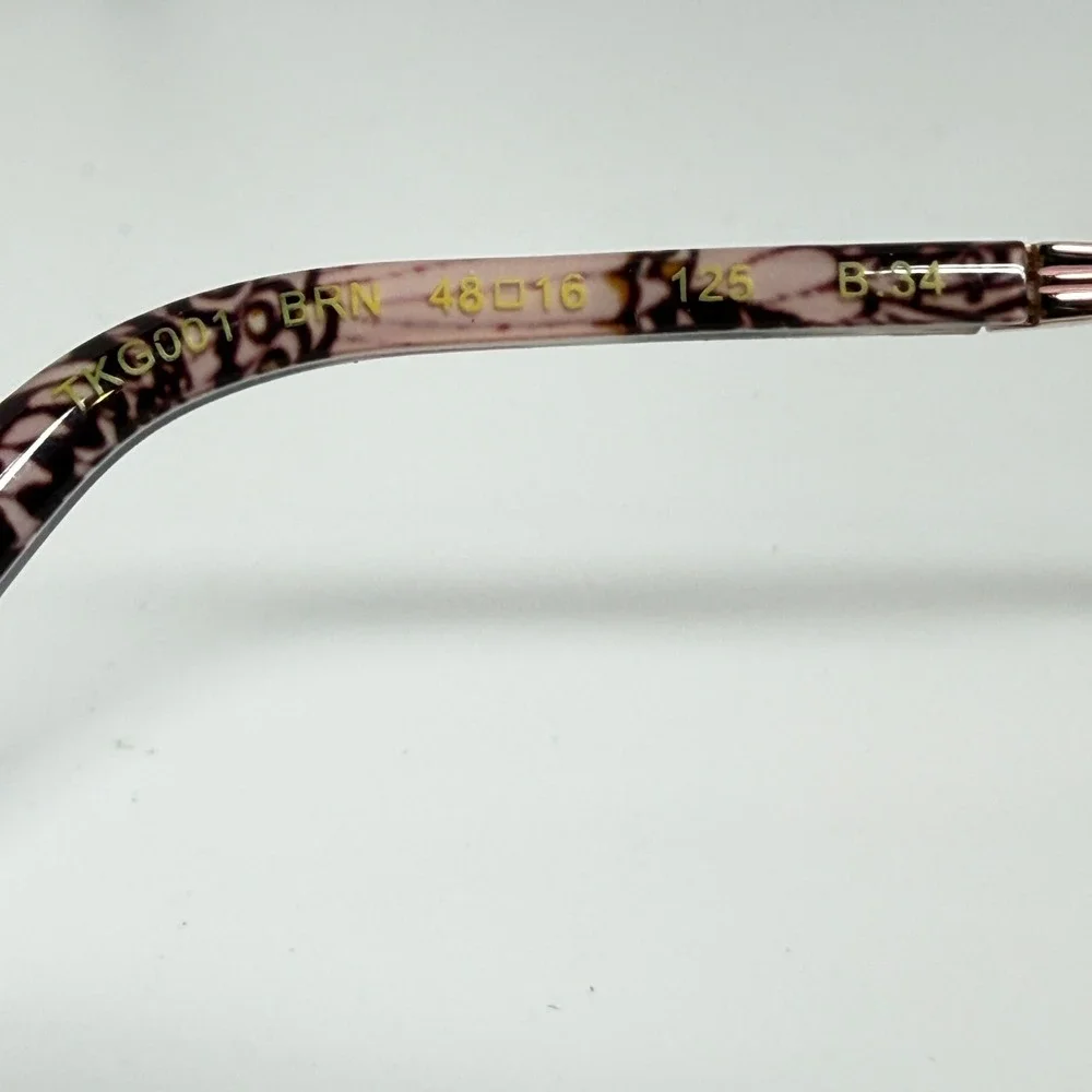 Ted Baker TKG001‎ BRN Eyeglasses Frame 48-16-125 Rose Gold Brown Floral 21968